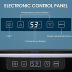 1.3cu.ft Beverage Refrigerator Cooler - 48 Can 12 Bottle Mini Fridge Glass Door, Electronic Touch Control