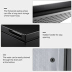 1.8 Cu.Ft Chest Freezer with Removable Basket, Bottom Drain, 7-Level Thermostat, Freestanding Design for Home and Apartment