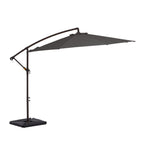 10 ft Steel Crank-lift Cantilever Umbrella With Weighted Base