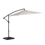 10 ft Steel Crank-lift Cantilever Umbrella With Weighted Base