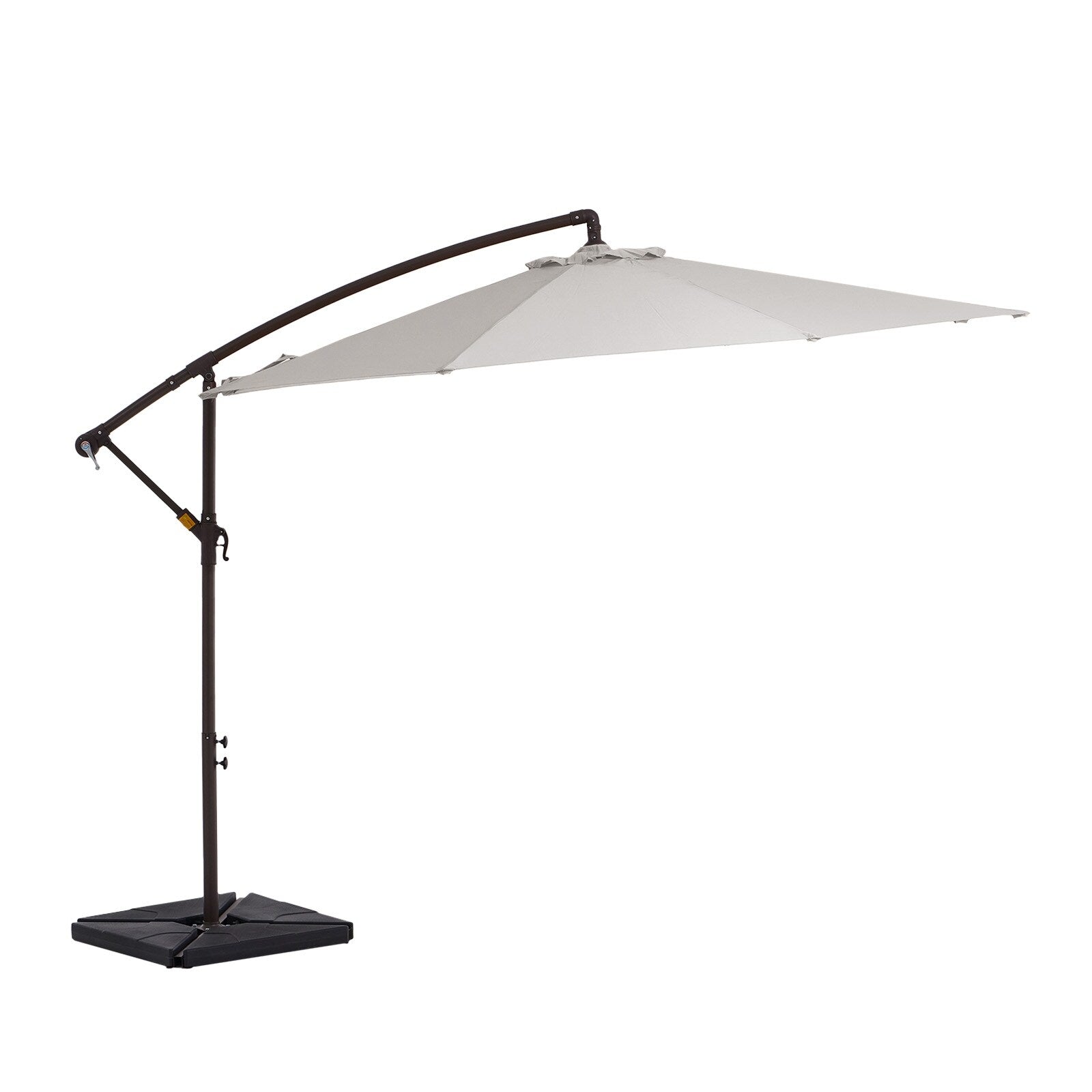 10 ft Steel Crank-lift Cantilever Umbrella With Weighted Base