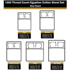 Superior Egyptian Cotton 1000 Thread Count Deep Pocket Solid Sheet Set