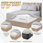 Superior Egyptian Cotton 1000 Thread Count Deep Pocket Solid Sheet Set