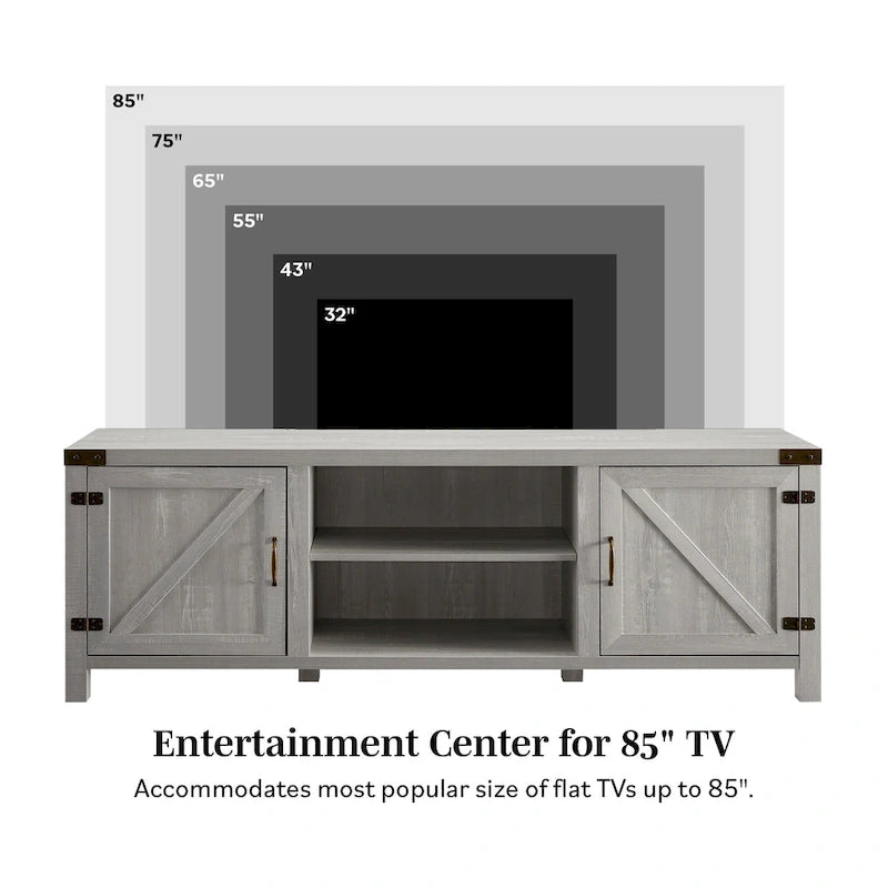 Middlebrook Firebranch 70-inch Barn Door TV Stand