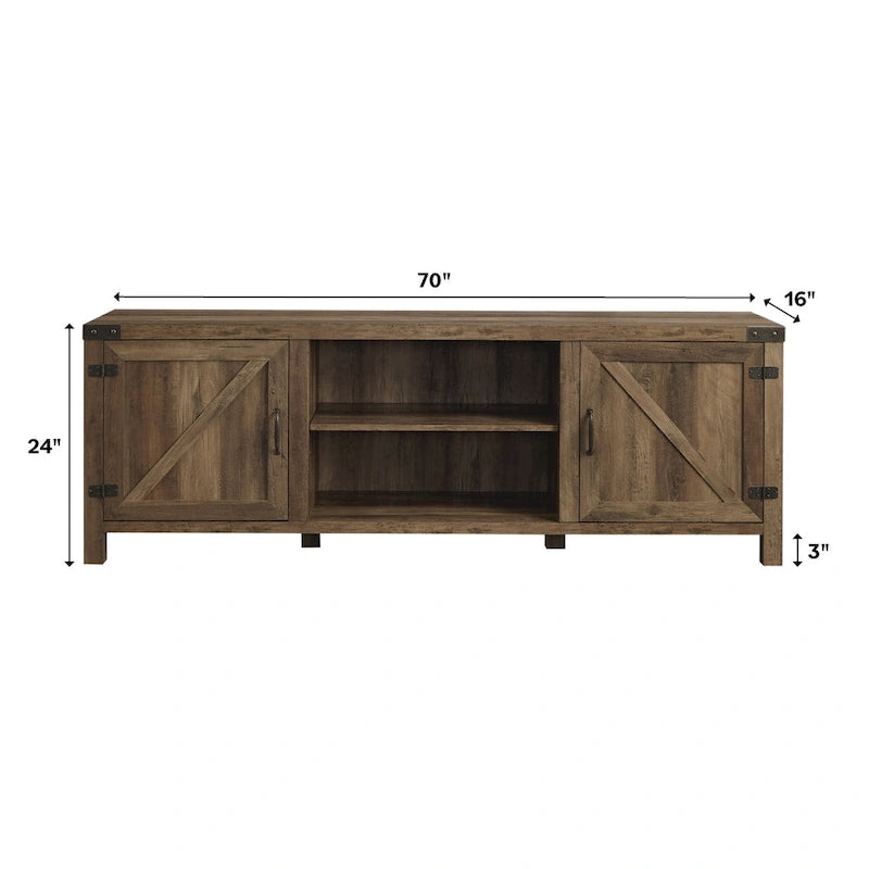 Middlebrook Firebranch 70-inch Barn Door TV Stand