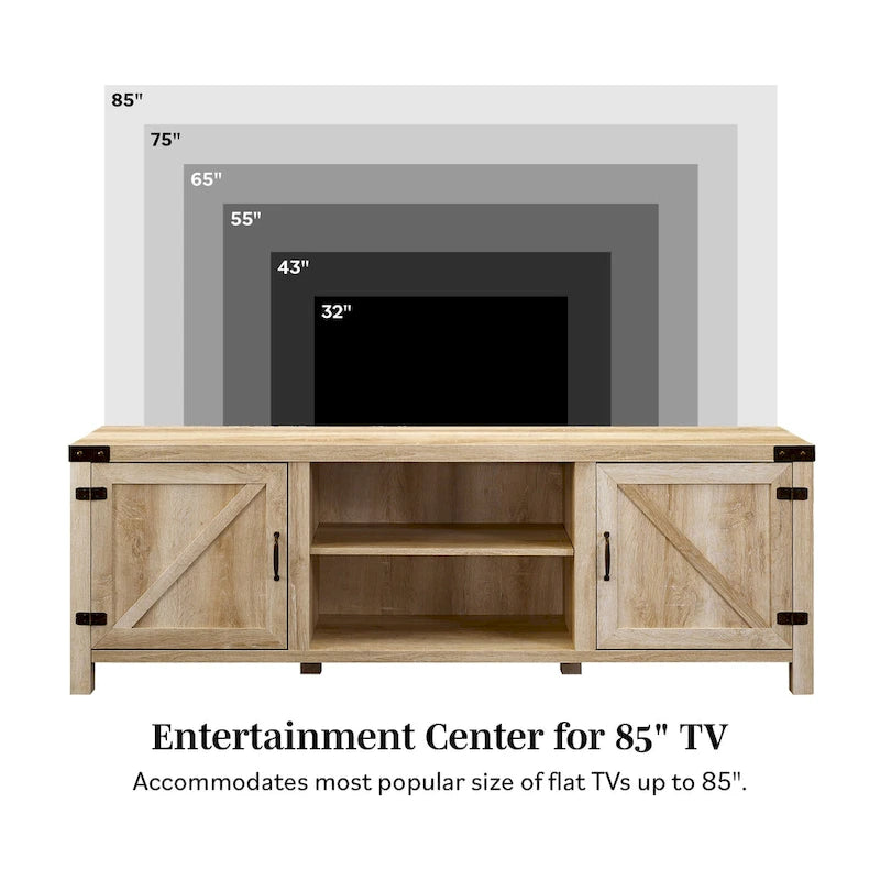 Middlebrook Firebranch 70-inch Barn Door TV Stand