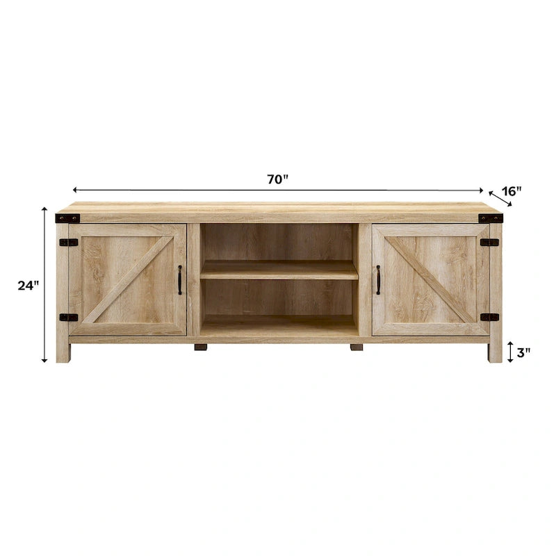 Middlebrook Firebranch 70-inch Barn Door TV Stand