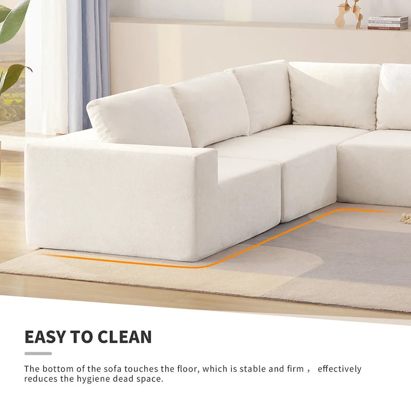 Modular Sectional Sofa, L Shaped Sectional Couch, Cloud Couch Set