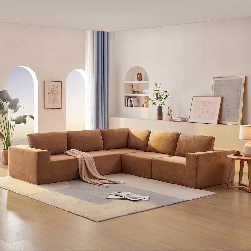 Modular Sectional Sofa, L Shaped Sectional Couch, Cloud Couch Set