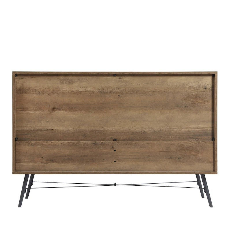 Rustic Style 47.24 Dresser TV Stand with 6 Deep Storage Drawers for Living Room