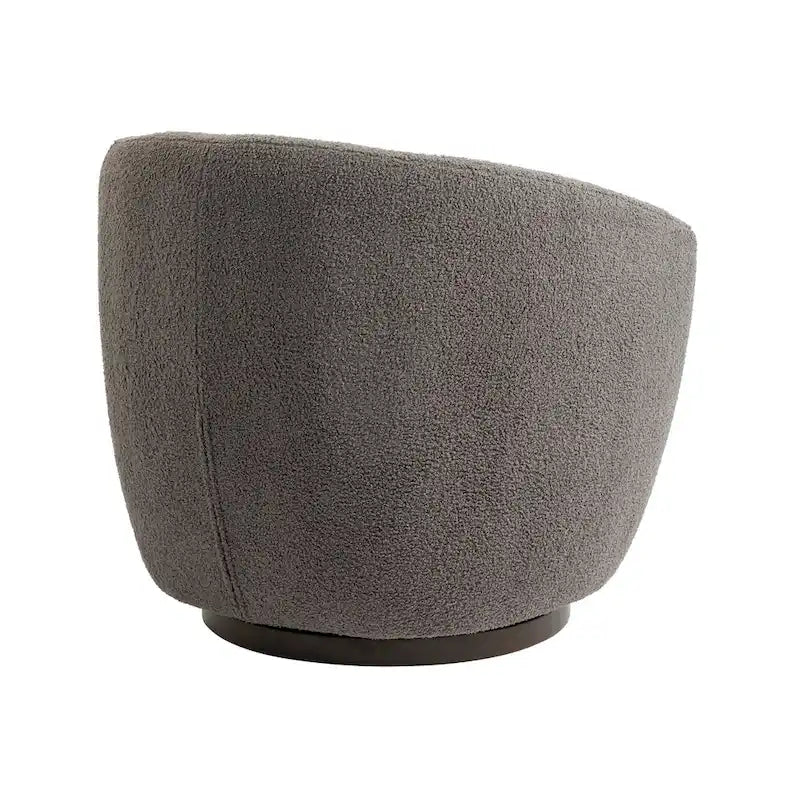 Grey 37.2 Swivel Barrel Chair with Storage