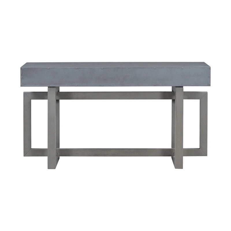 57 Modern Console Table with Three Drawers and Unique Leg Design for Entryway, Hallway, Living Room