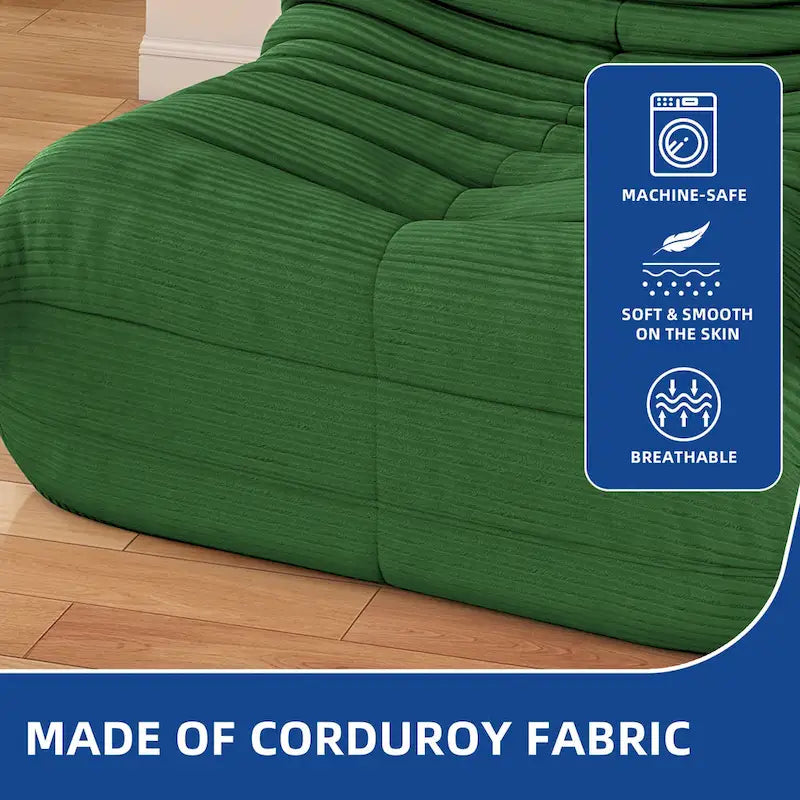 Moasis Bean Bag Chairs Single Sofa with Memory Foam,Lazy Floor Sofa for Adults & Kids