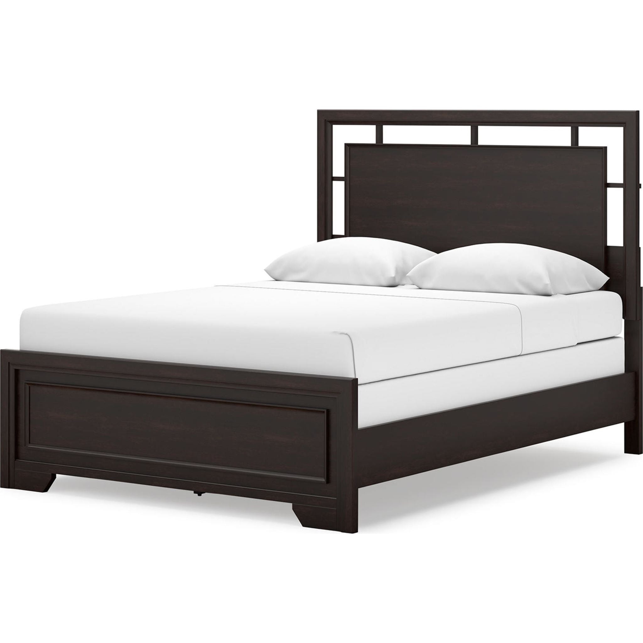 Covetown Queen Panel Bed - Dark Brown