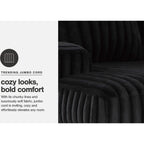 Midnight-Madness 3 Piece Sectional - Onyx