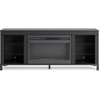 Cayberry TV Stand with Fireplace - Black
