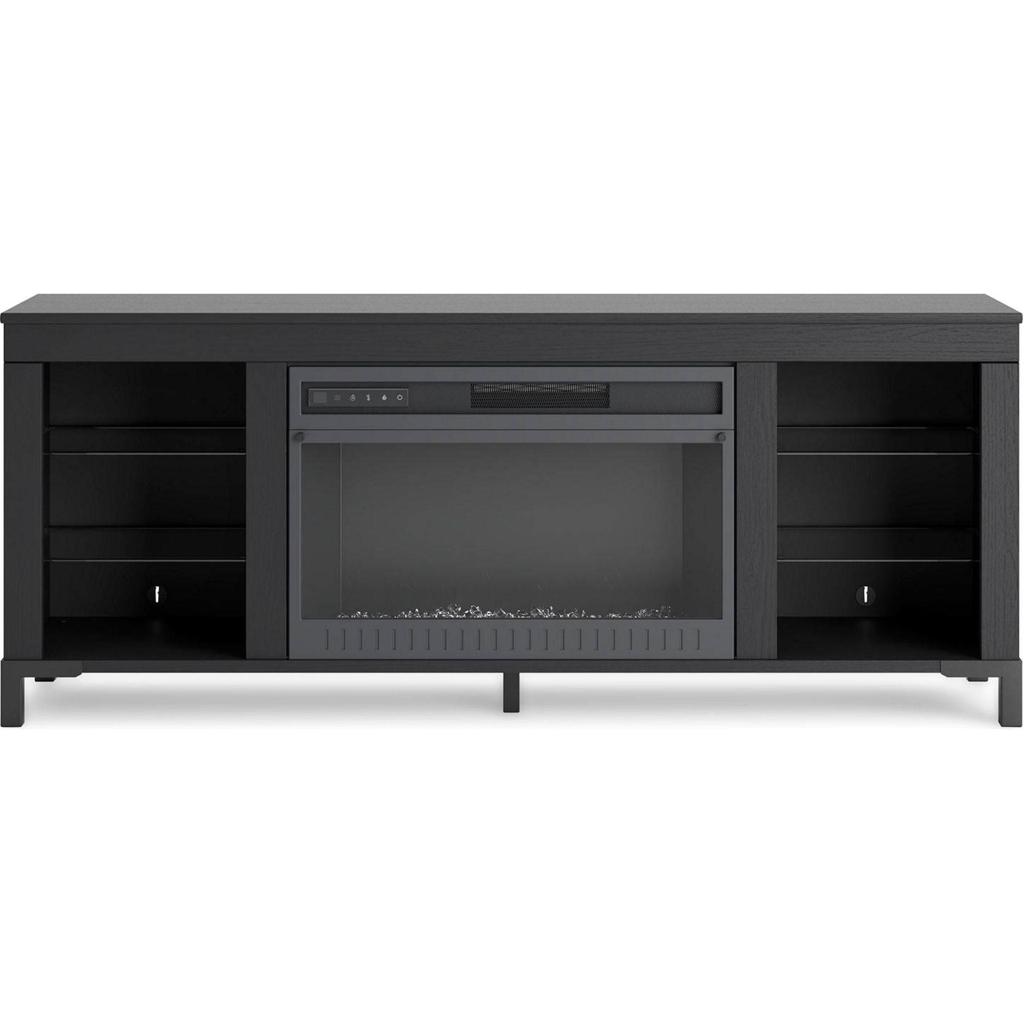 Cayberry TV Stand with Fireplace - Black