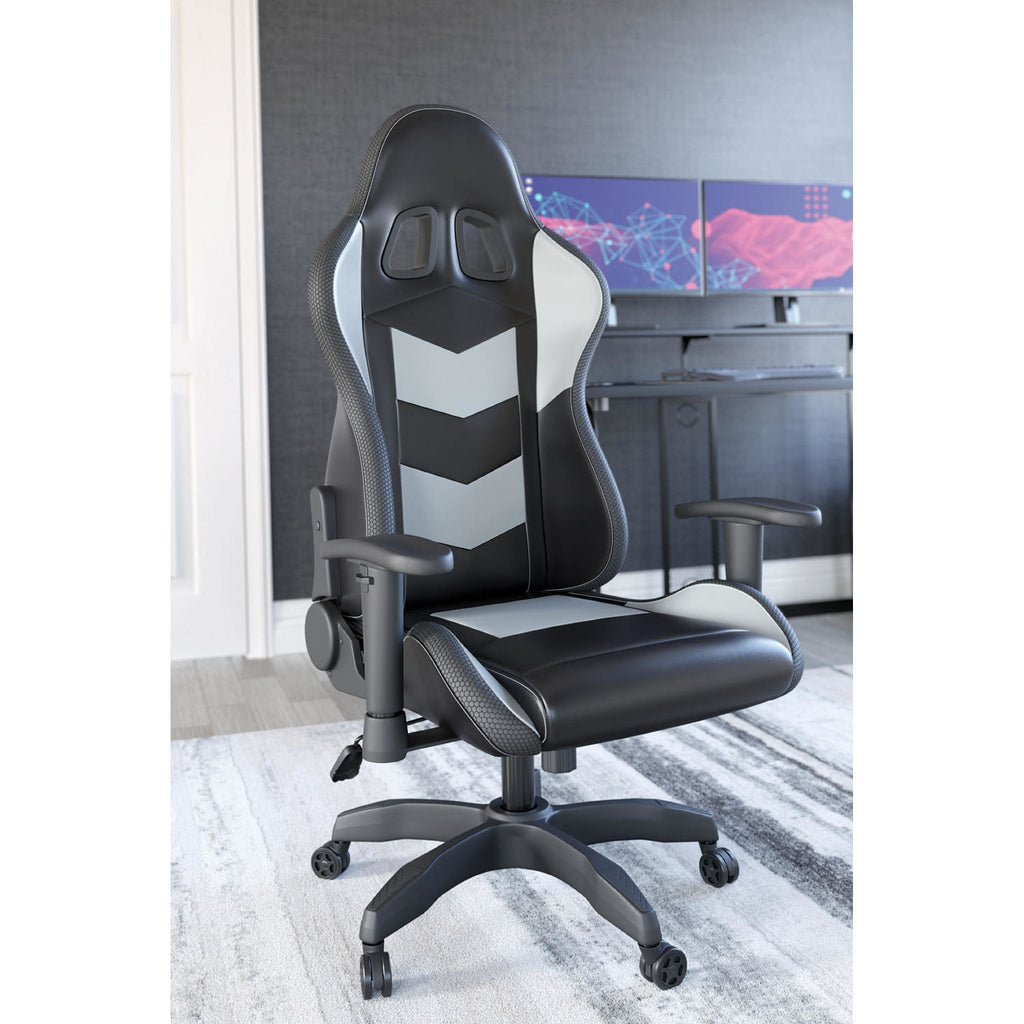 Lynxtyn Swivel Gaming Chair - Black/Gray