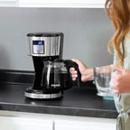 12-Cup Programmable Coffee Maker, Vortex Brew Technology, Black