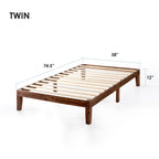 12 Classic Solid Wood Platform Bed Frame
