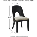 Rowanbeck Dining Chair - Gray/Black - (D821-01)