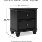 Lanolee 6 Piece Panel Bedroom - Black