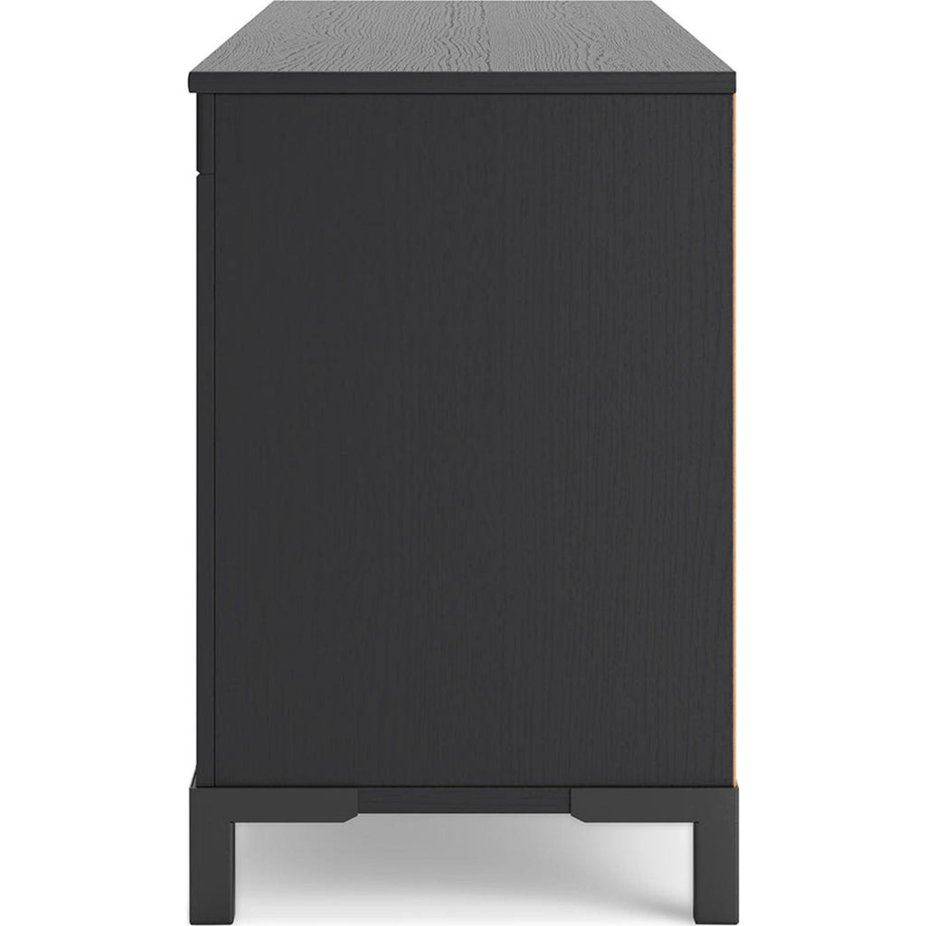 Cayberry TV Stand with Fireplace - Black