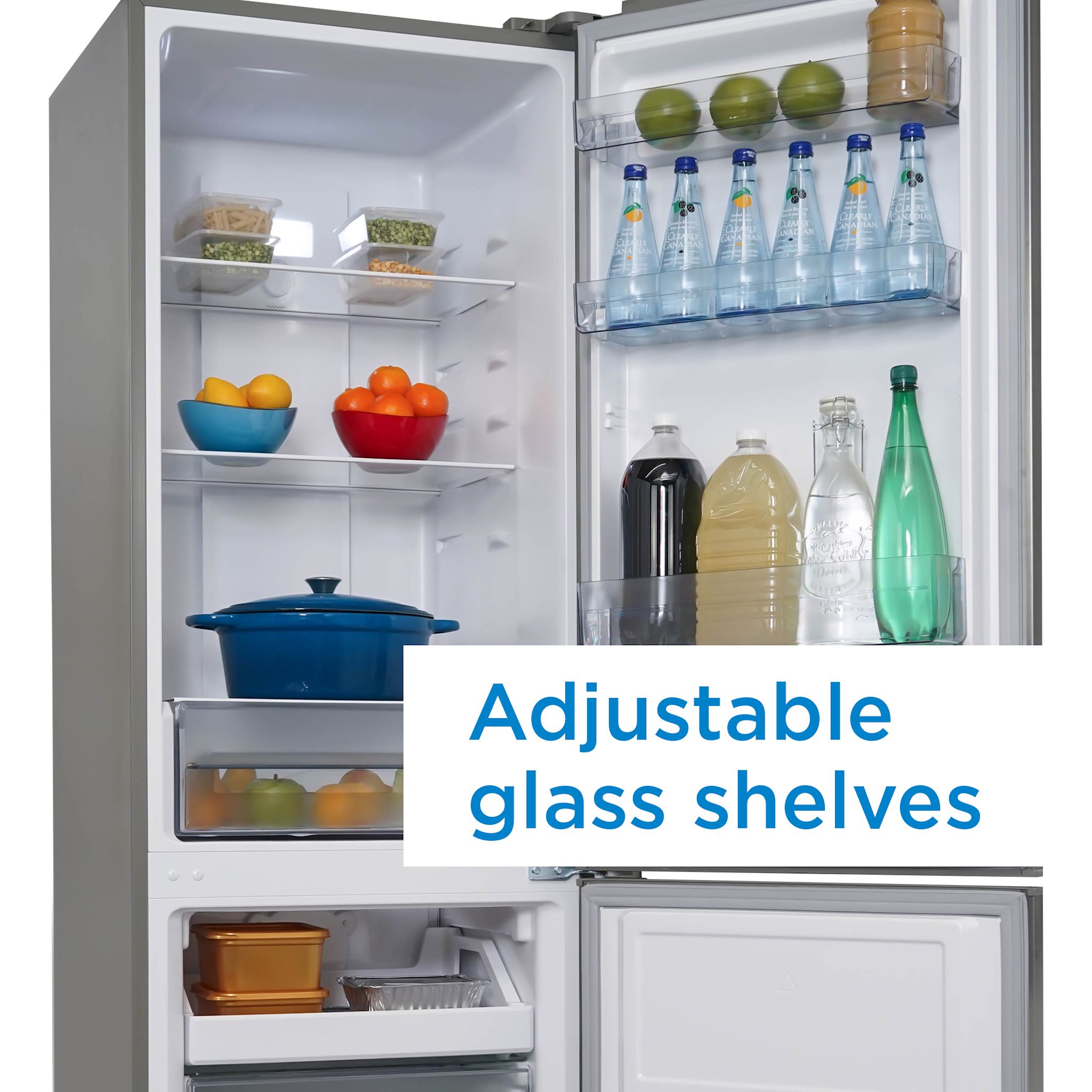 Danby Bottom Mount Fridge (DBMF100B1SLDB) - Stainless Look