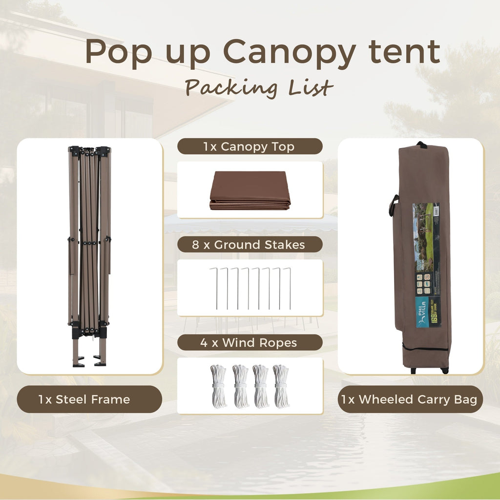 13' x 13' Outdoor Canopy Patio Gazebo Reinforced garden Pop-up Canopy Tentwith Elegant Corner Curtain - 13x13ft