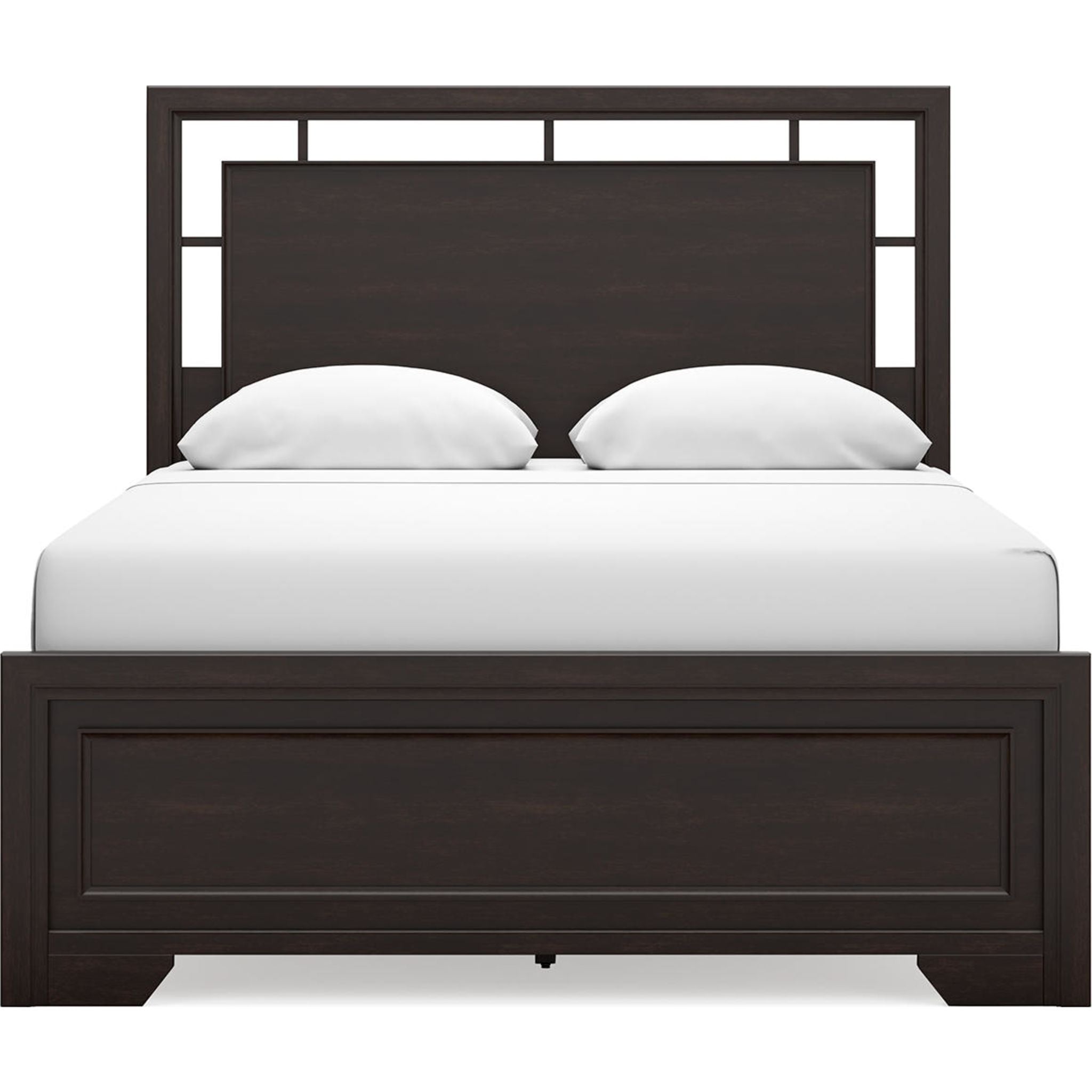 Covetown Queen Panel Bed - Dark Brown