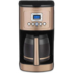 14-Cup Programmable Coffee Maker, Glass Carafe, Brew Strength Control, 1-4 Cup Setting, Copper