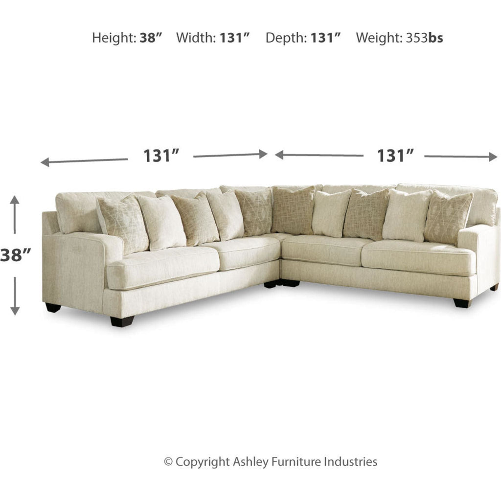Rawcliffe 5 Piece Sectional - Parchment