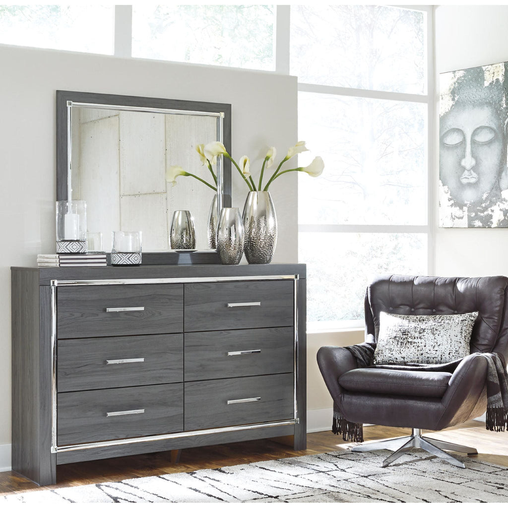 Lodanna Dresser and Mirror - Gray