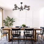 Modern Large Bubble Sputnik Chandelier in Black or Gold for Dining Room