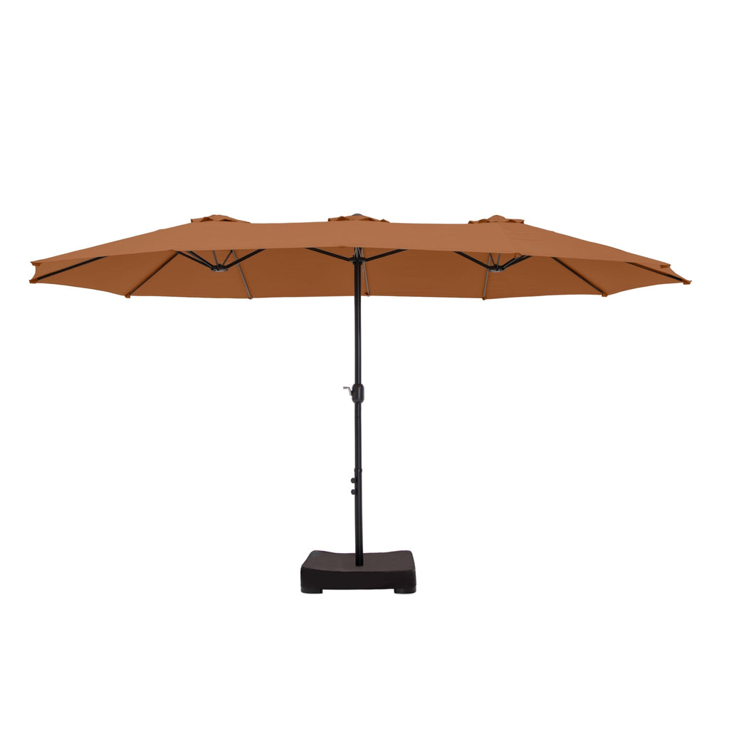MAISON ARTS 15ft Double-Sided Patio Extra Large Twin Umbrella with Base Included
