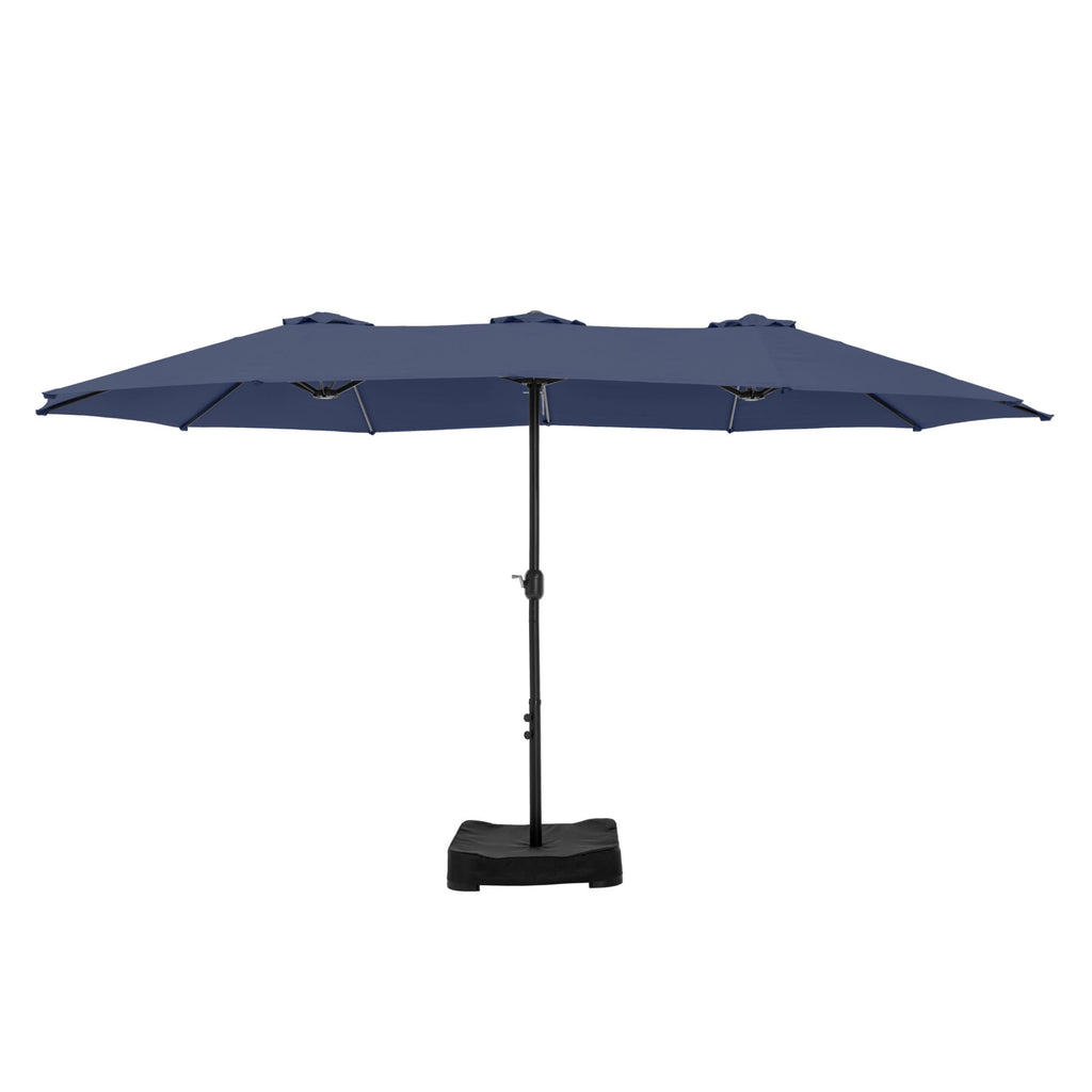 MAISON ARTS 15ft Double-Sided Patio Extra Large Twin Umbrella with Base Included