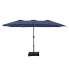 MAISON ARTS 15ft Double-Sided Patio Extra Large Twin Umbrella with Base Included