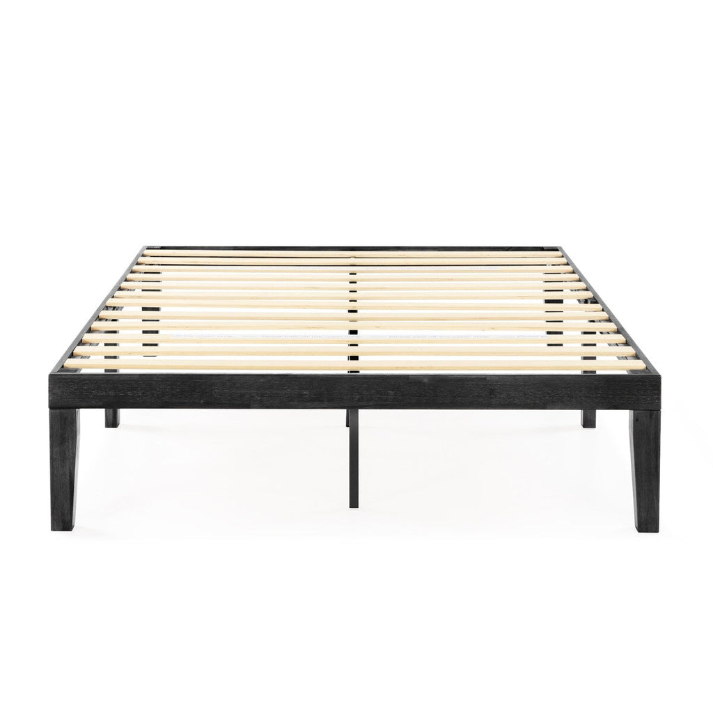 16 Inch Classic Solid Wood Platform Bed Frame in Multiple Finishes