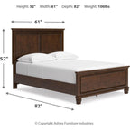 Danabrin Panel Bed - Brown