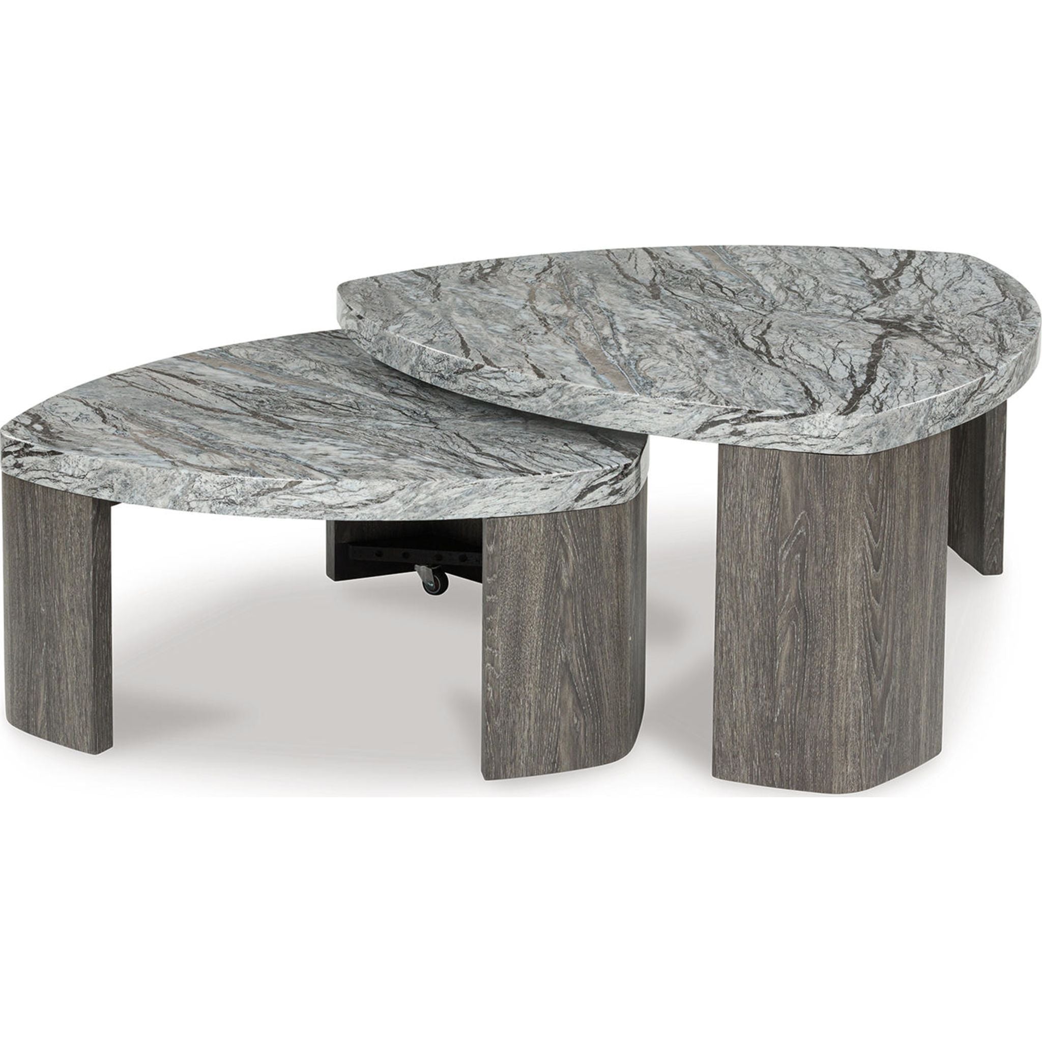 Surmour Stacked Coffee Table - Gray/Brown