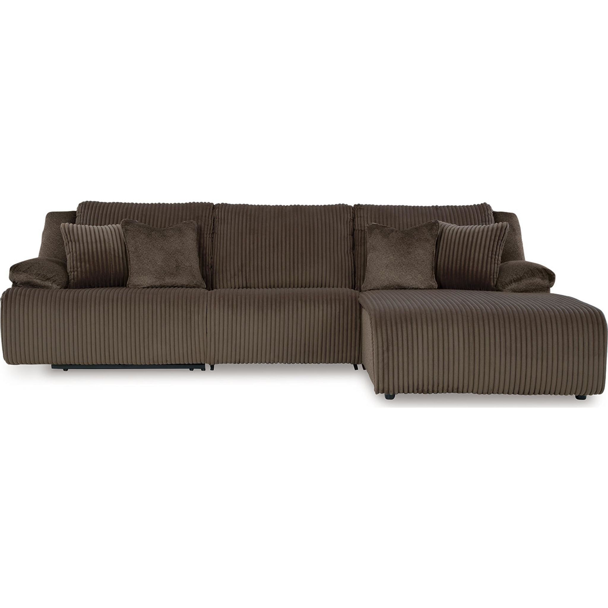 Top Tier 3 Piece Reclining Sectional with Chaise