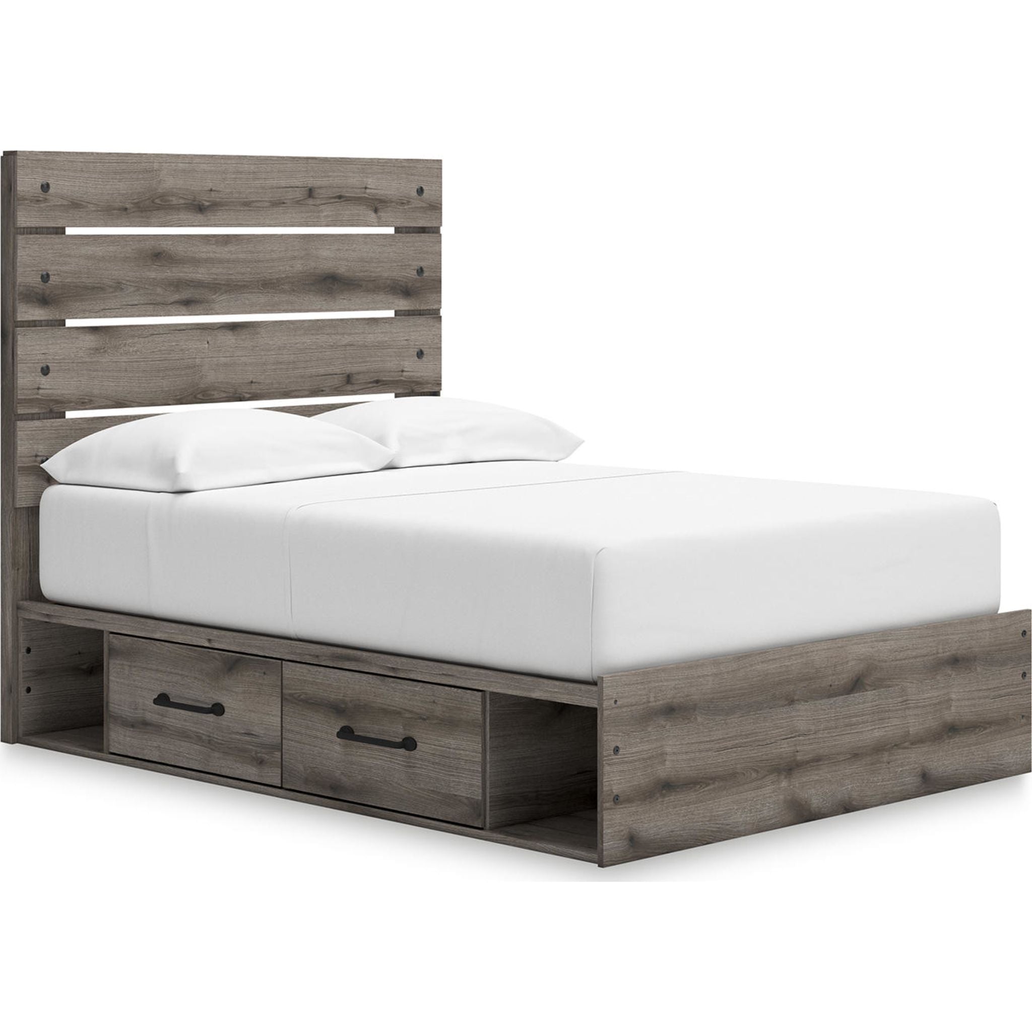 Graystorm Full Storage Bed - Brown Gray