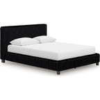 Zuraleus Queen Upholstered Bed - Black