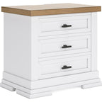 Ashbryn Nightstand - White/Natural