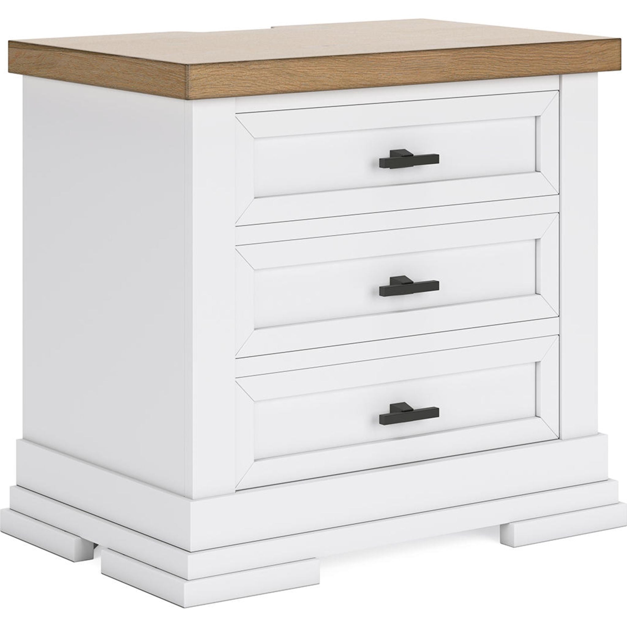 Ashbryn Nightstand - White/Natural