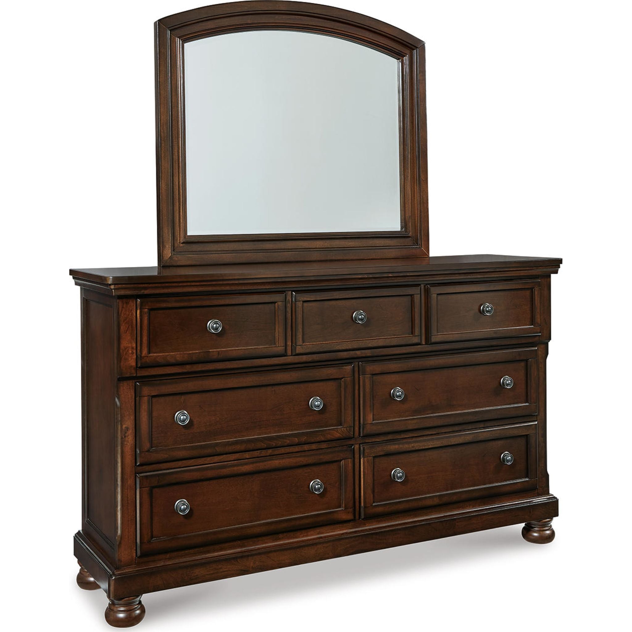 Porter Dresser and Mirror - Rustic Brown