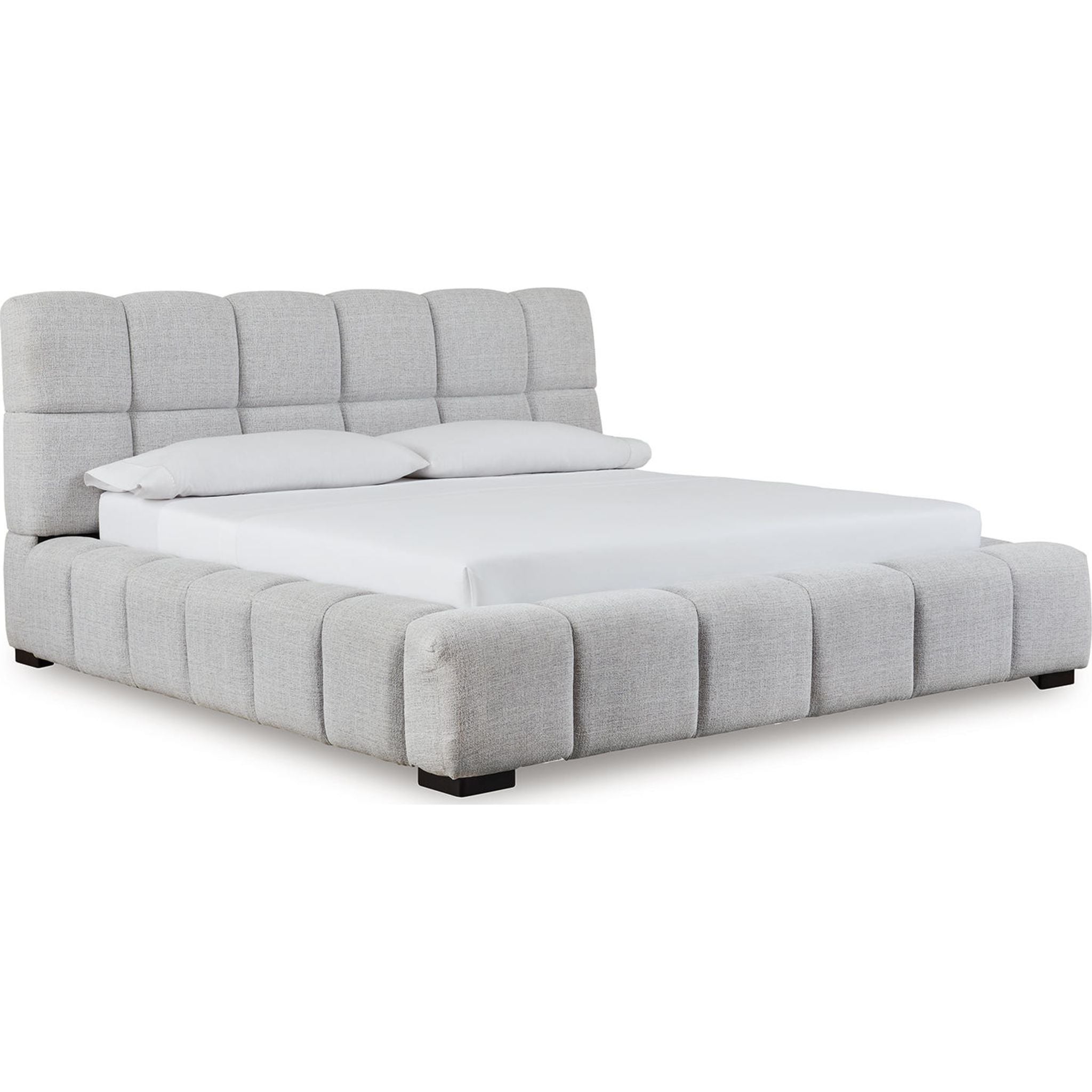 Grendusk Upholstered Bed - Light Gray