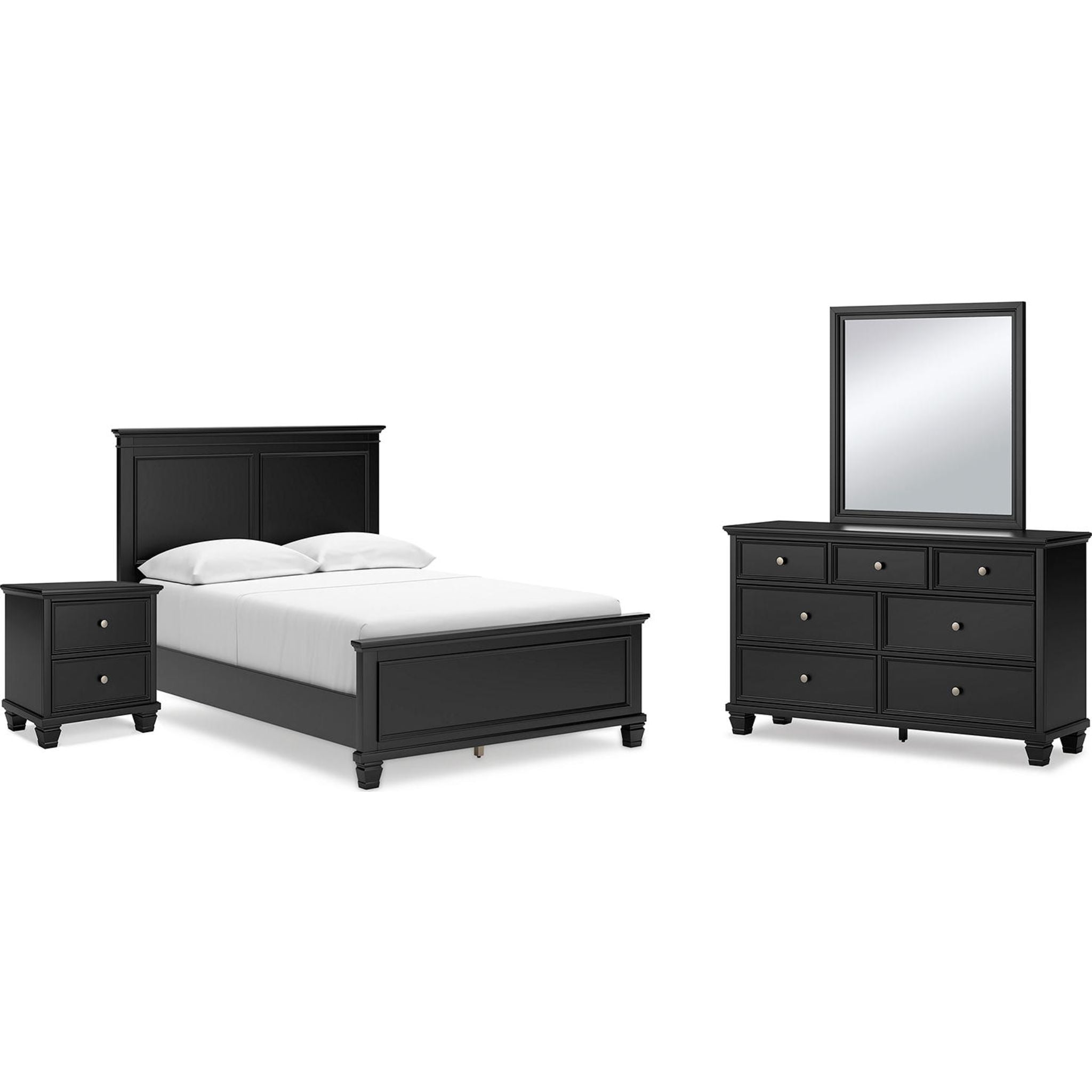 Lanolee 6 Piece Panel Bedroom - Black