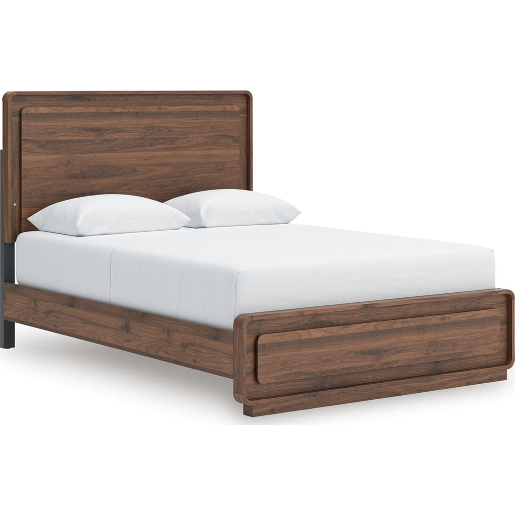 Fortlorn Queen Panel Bed - Walnut Brown