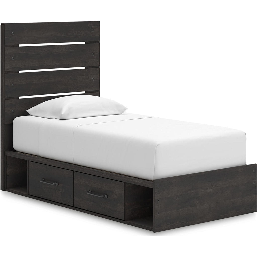 Hollivern Twin Storage Bed - Dark Gray